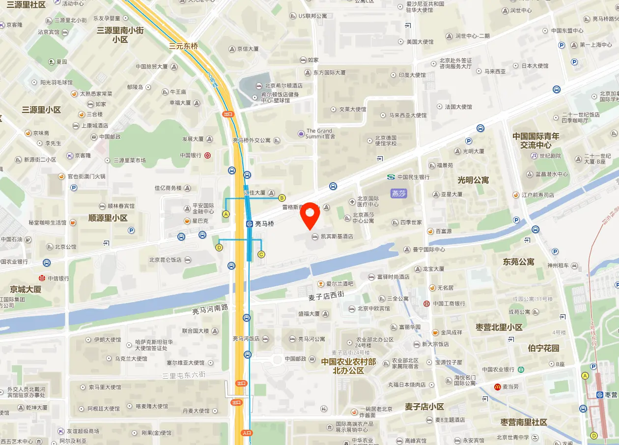 北京燕莎中心地图位置